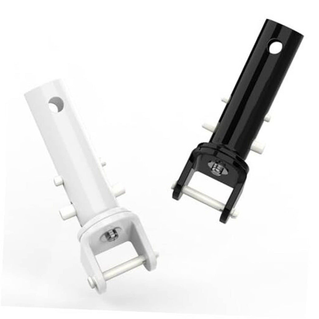 Pool vacuum replacement handle pair with swivel joints, white and black