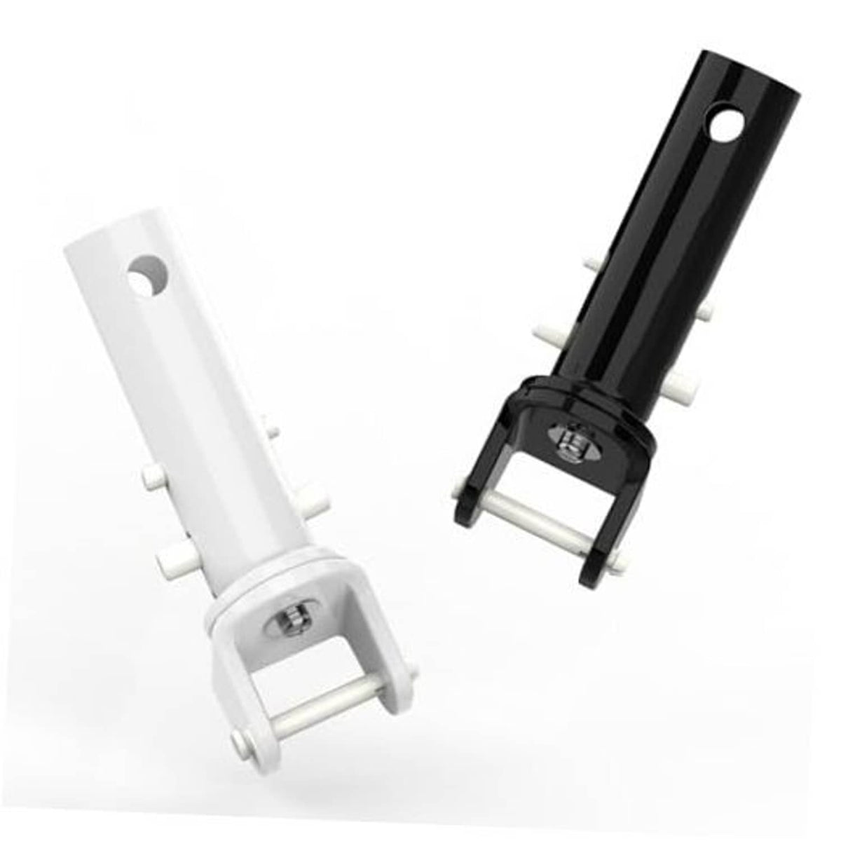 Pool vacuum replacement handle pair with swivel joints, white and black