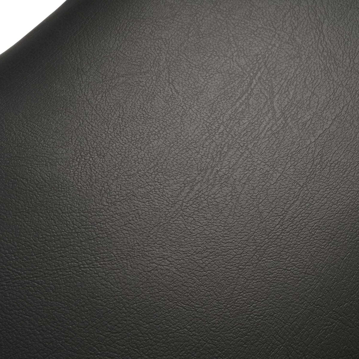 Golf cart seat back cushion cover texture, dark black faux leather grain detail