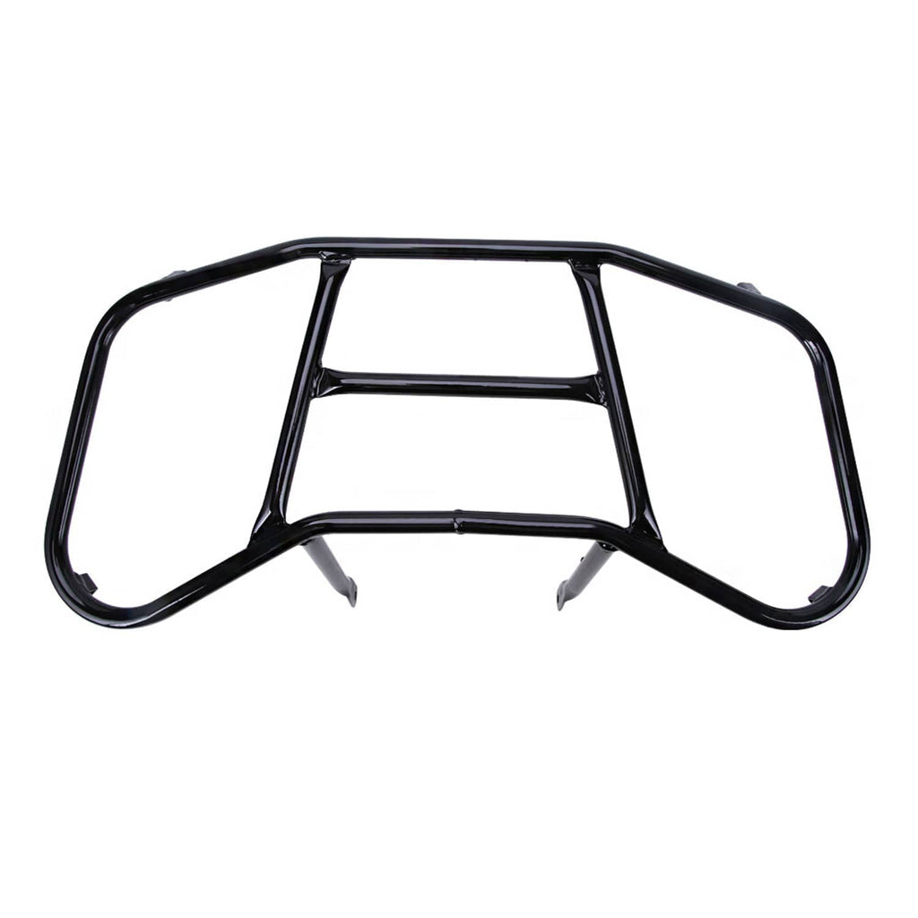 ATV front bumper frame, black steel tubular side bars with central cross support