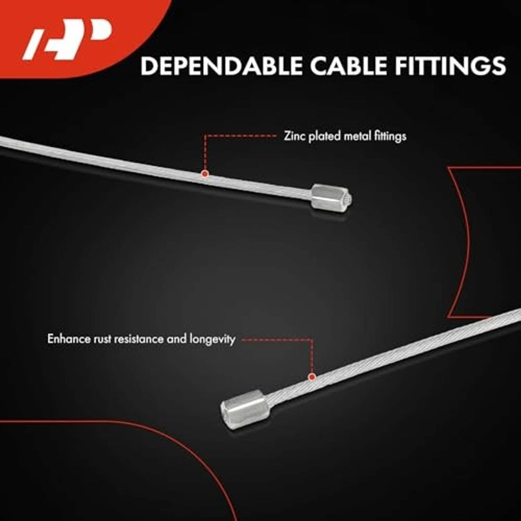 Brake cable with protective metal fittings and textured cable section