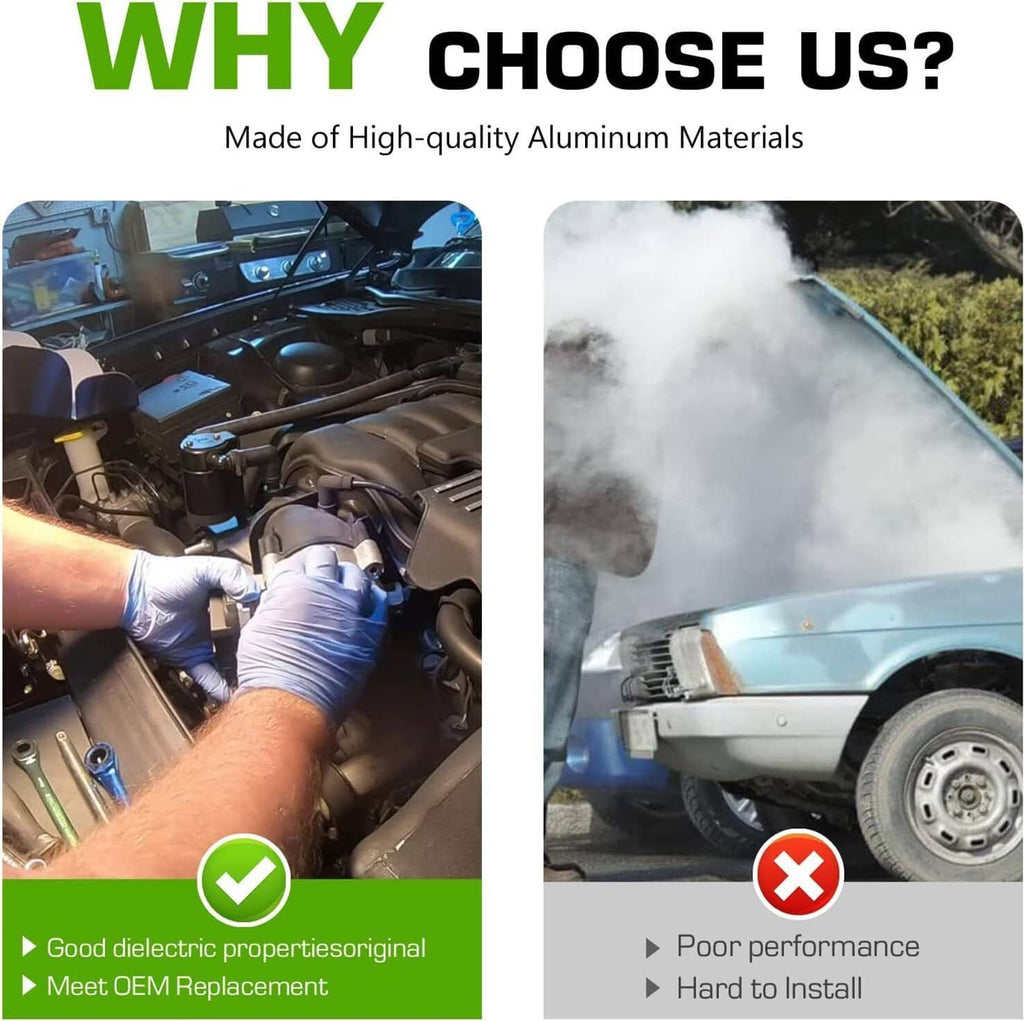 Electronic throttle body infographic with replacement benefits shown side-by-side