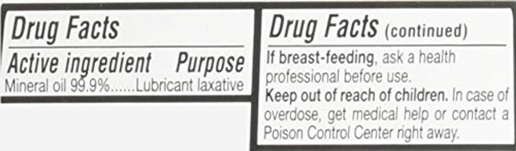 Mineral oil Drug Facts label: active ingredient Mineral oil 99.9%