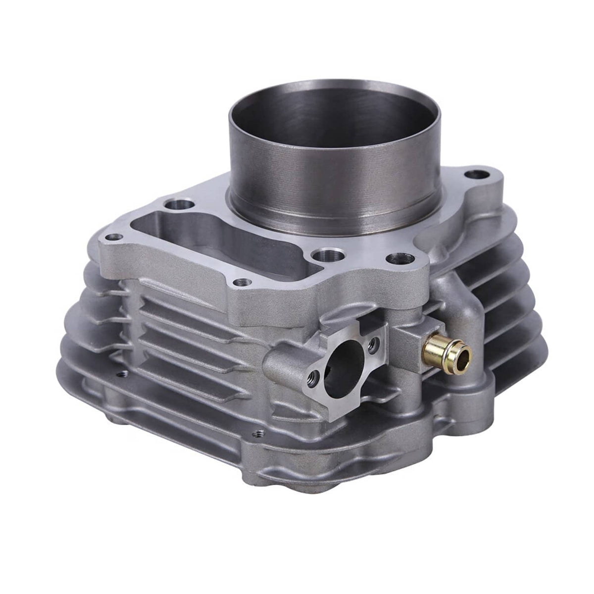 80mm ATV cylinder top end rebuild kit, metal cylinder block with ports and fins