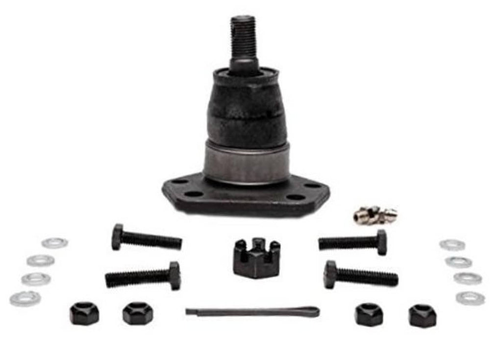 Front upper suspension ball joint assembly kit with rubber boot, mounting plate, bolts, nuts, washers.