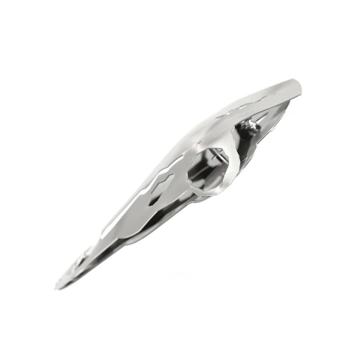 Silver metal antler mount plate with cutout openings