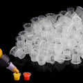 Jconly disposable tattoo ink pigment caps, clear plastic mini cups, assorted pile