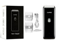 Black pet hair clipper with guard combs and USB charging cable set