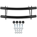 Black front bumper bar and mounting brackets for garden tractor lawn mowers