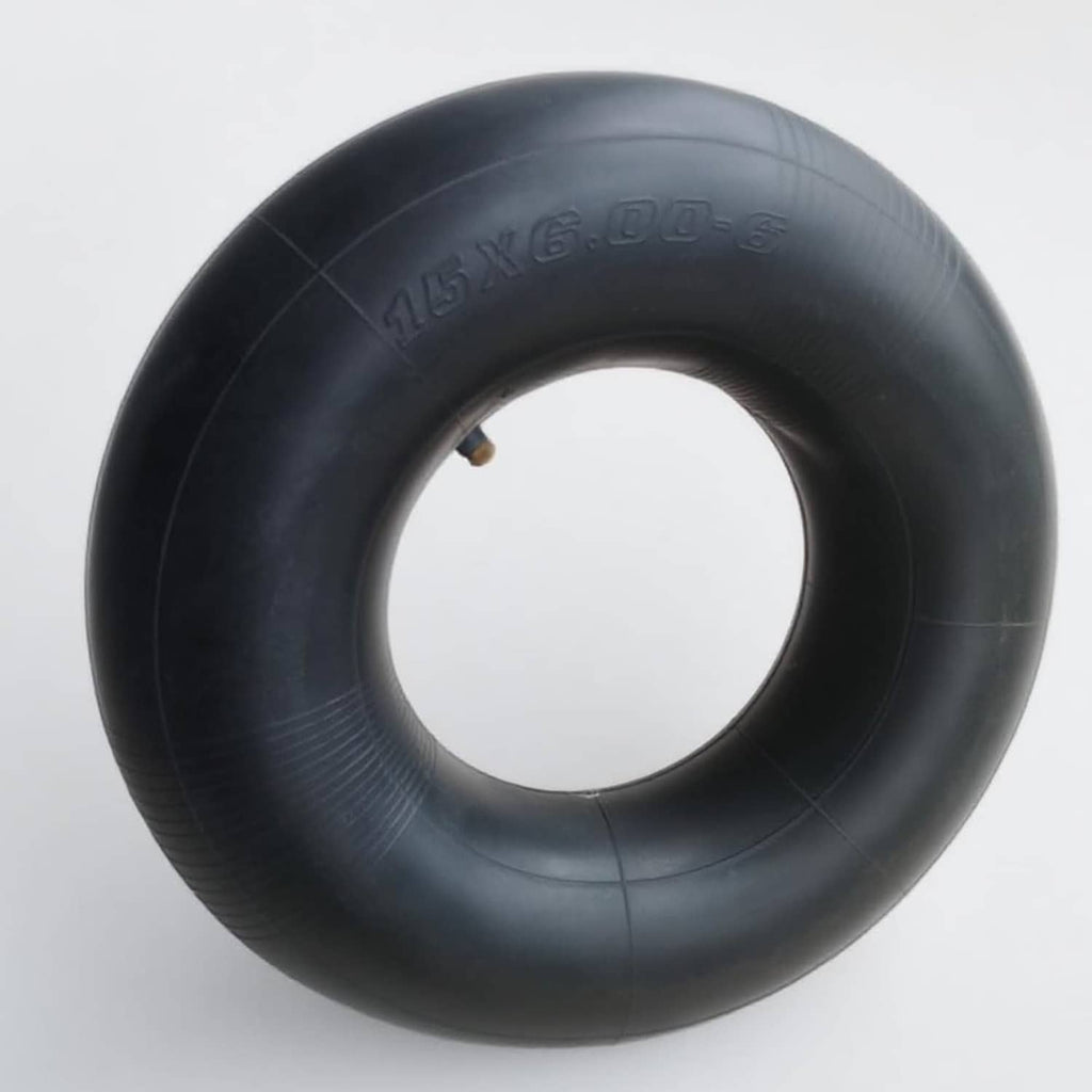 15x6.00-6 inner tube with bent valve stem, dark rubber