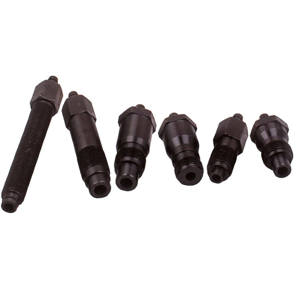 Black compression tester adapter nozzles with threaded ends