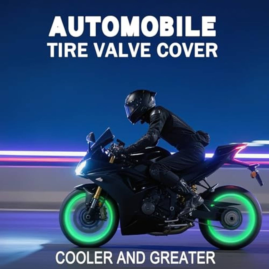 Novelty tire valve stem cover set for motorcycles and cars