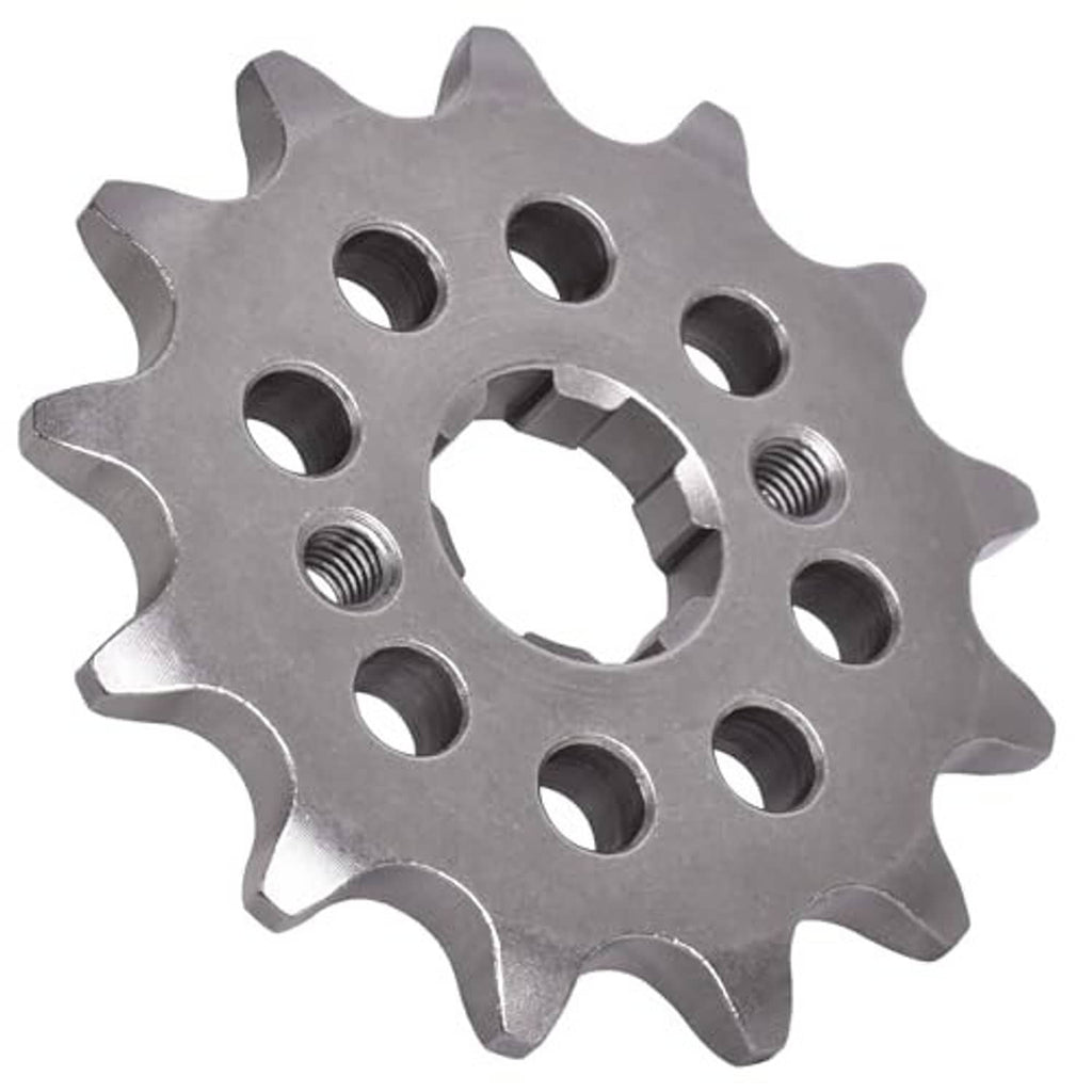 13-tooth front sprocket for 520 chain, dark gray steel with threaded holes