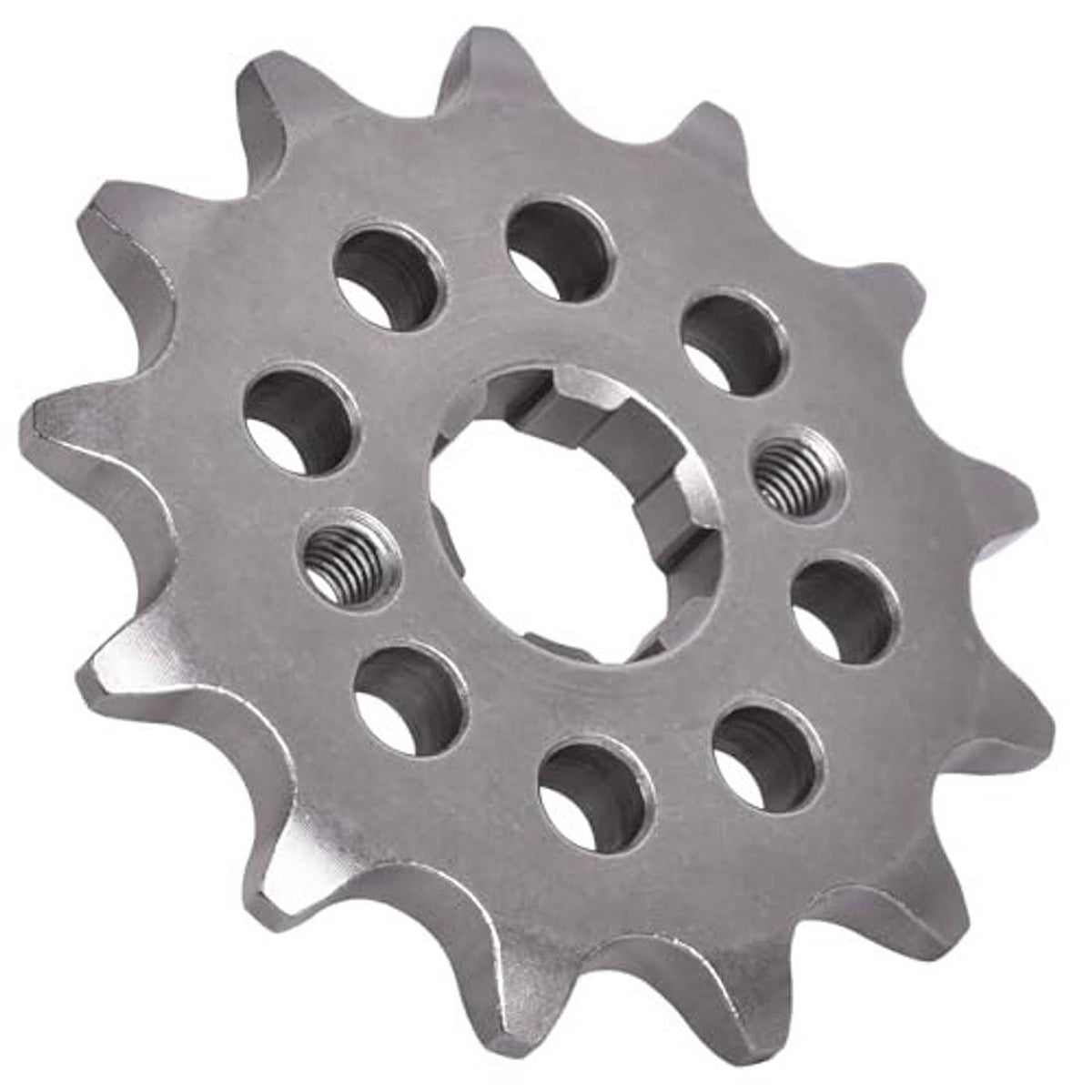 13-tooth front sprocket for 520 chain, dark gray steel with threaded holes