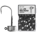 Metal ned rig jig head hook and 20-pack in box, dark gray with double barbs