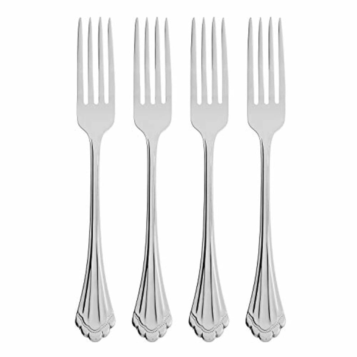 Oneida Marquette fine dinner fork set of 4, polished stainless steel