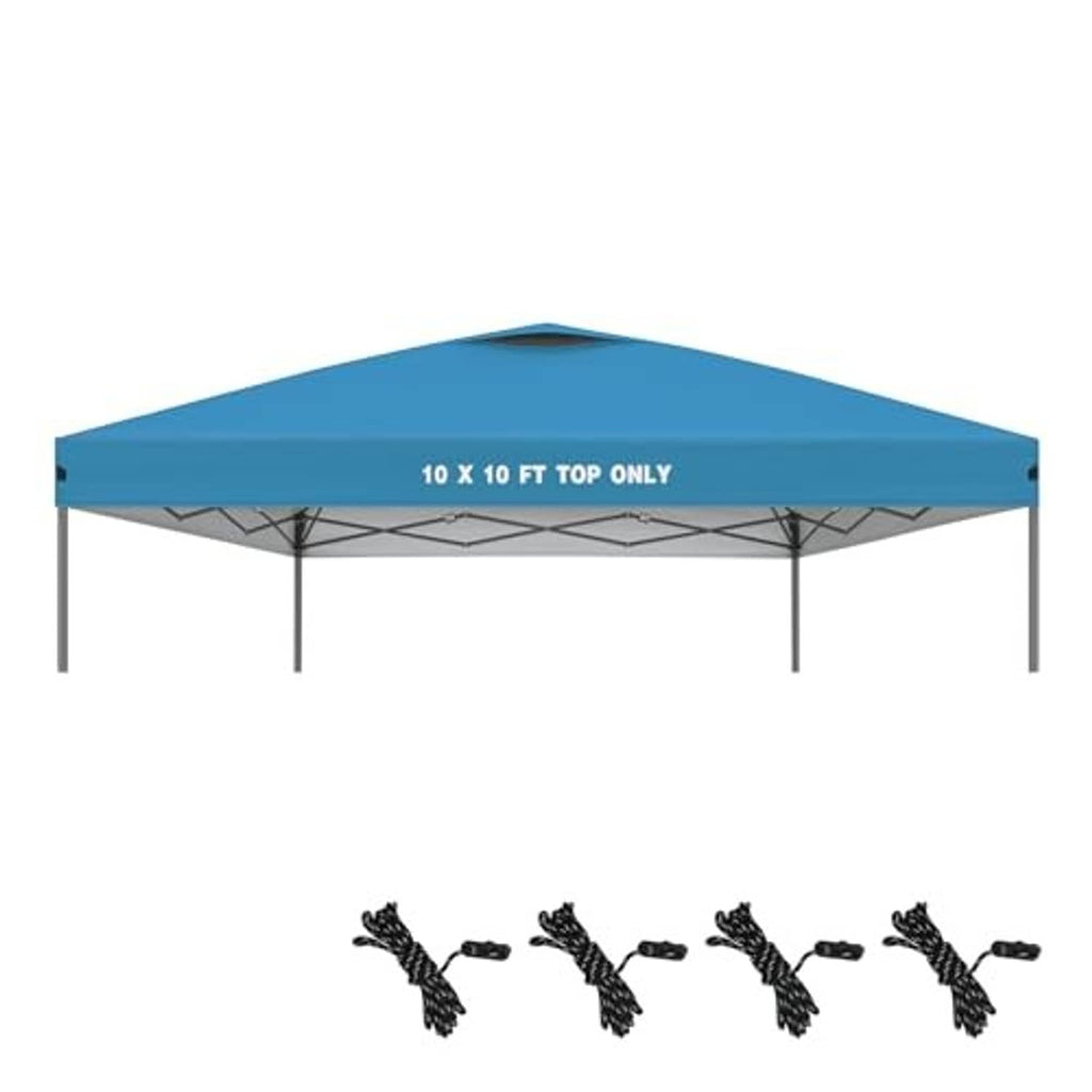 Blue canopy top cover only with included corner straps.