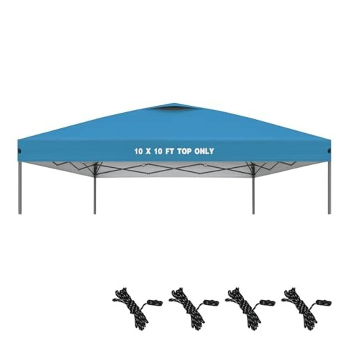 Blue canopy top cover only with included corner straps.