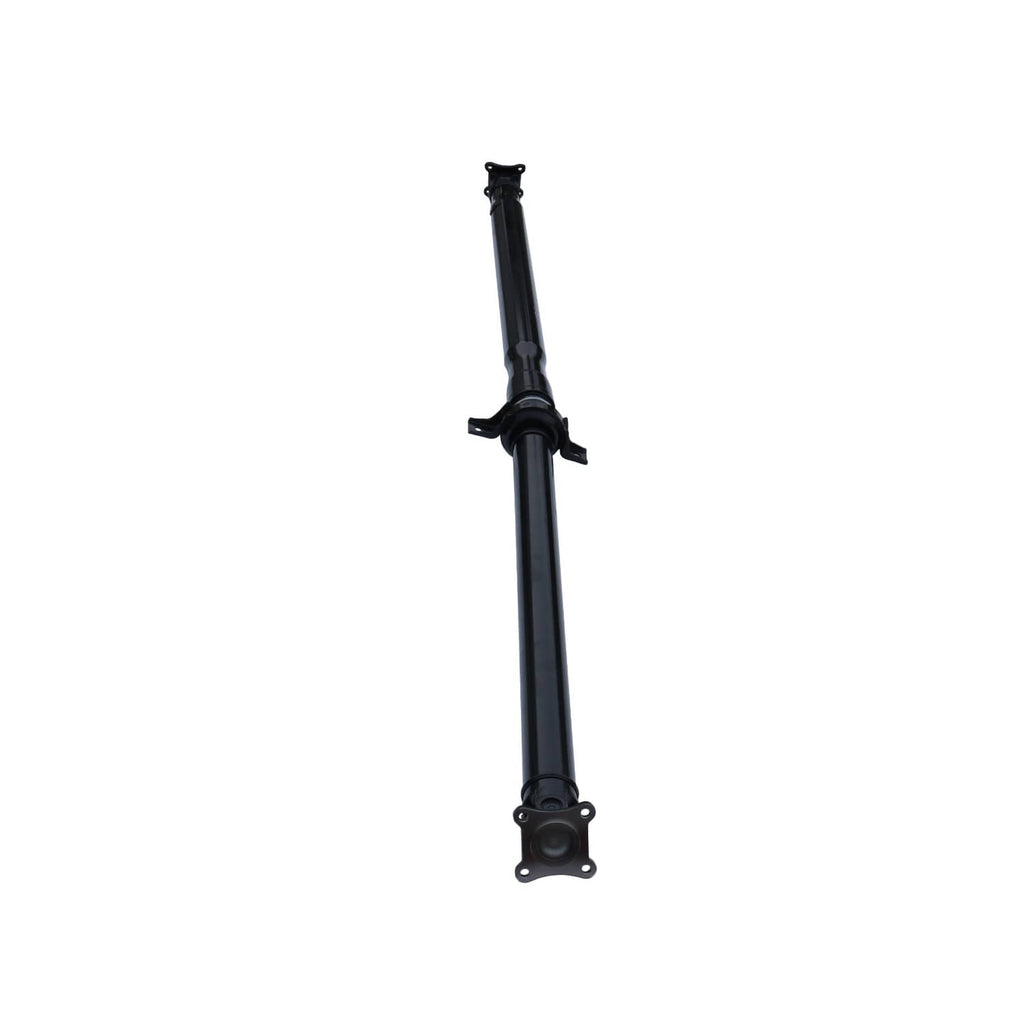 Rear driveshaft assembly end flange with circular joint, black shaft