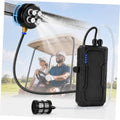 Magnetic misting pump with attached mist head, dual nozzles, and hose for spray cooling