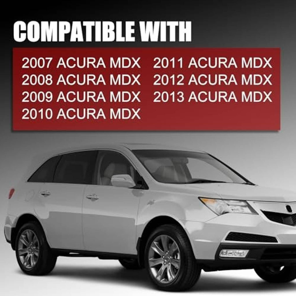 Chrome front passenger door handle on a white SUV door