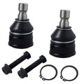 Front upper ball joints set with black rubber boots and metal studs, includes 2 units