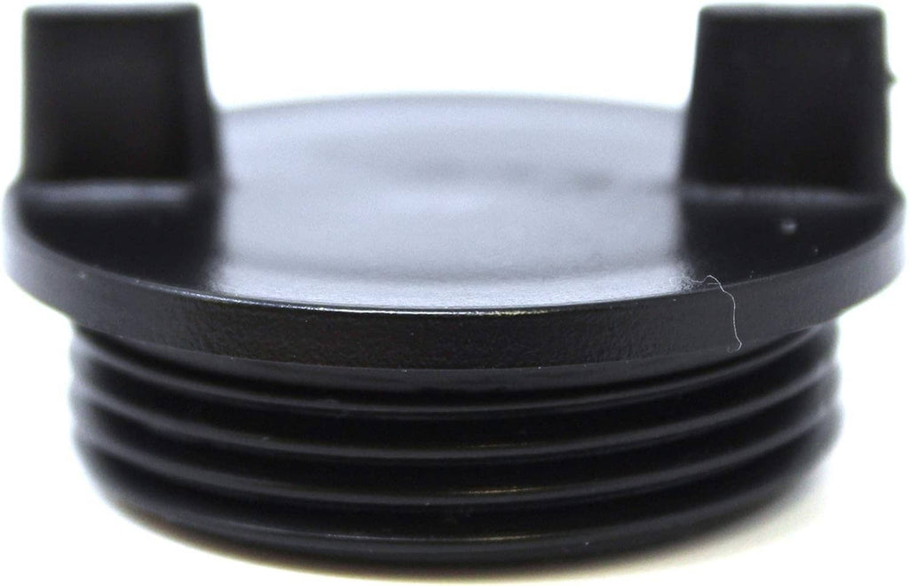 Black non-locking gas deck fill cap with side threads and top rim