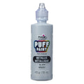 Tulip Puff Paint metallic silver squeeze bottle, 4 fl oz (118 ml).