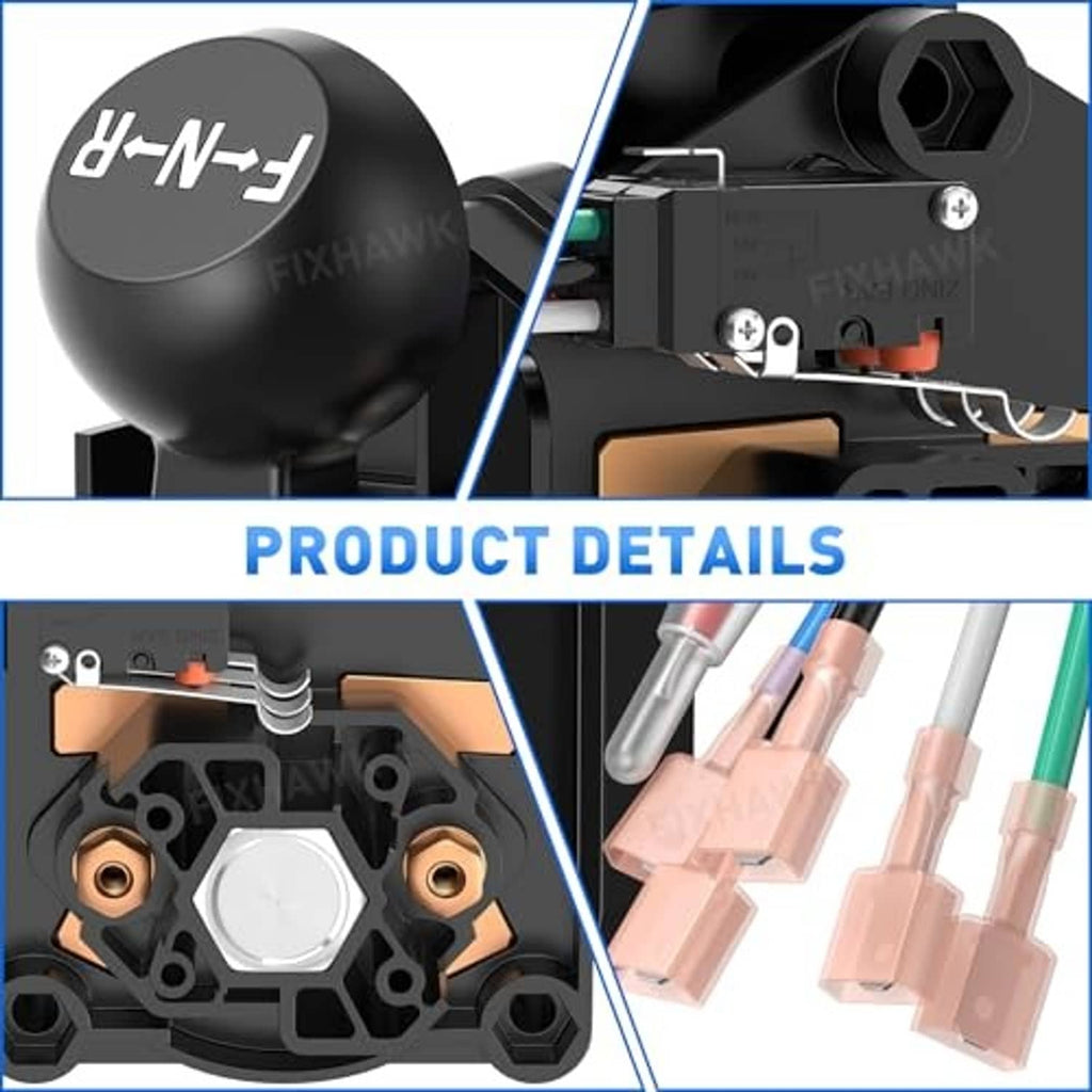 Switch handle and terminal housing with connected multi-wire leads and micro switch
