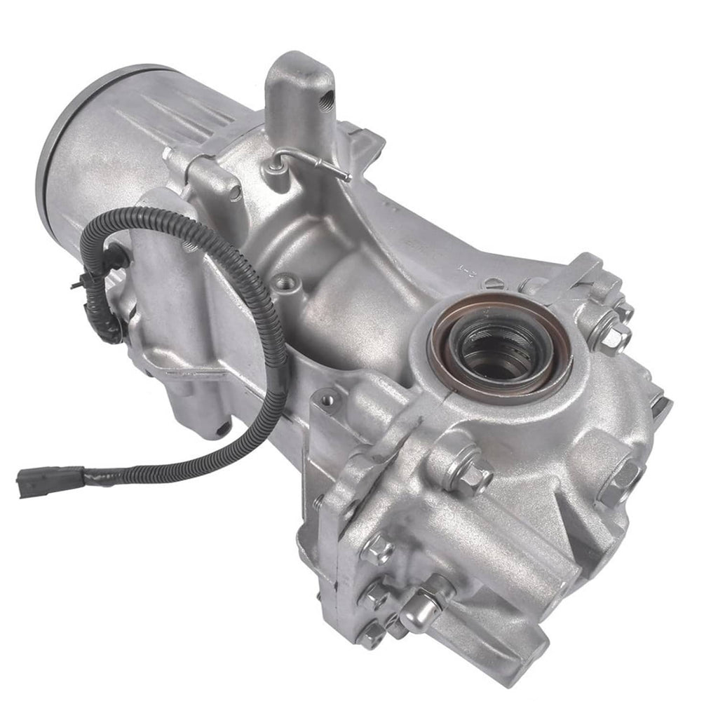 Rear axle differential carrier assembly angled view with circular bearing opening