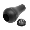 Black manual transmission shift knob with removable shift pattern cover