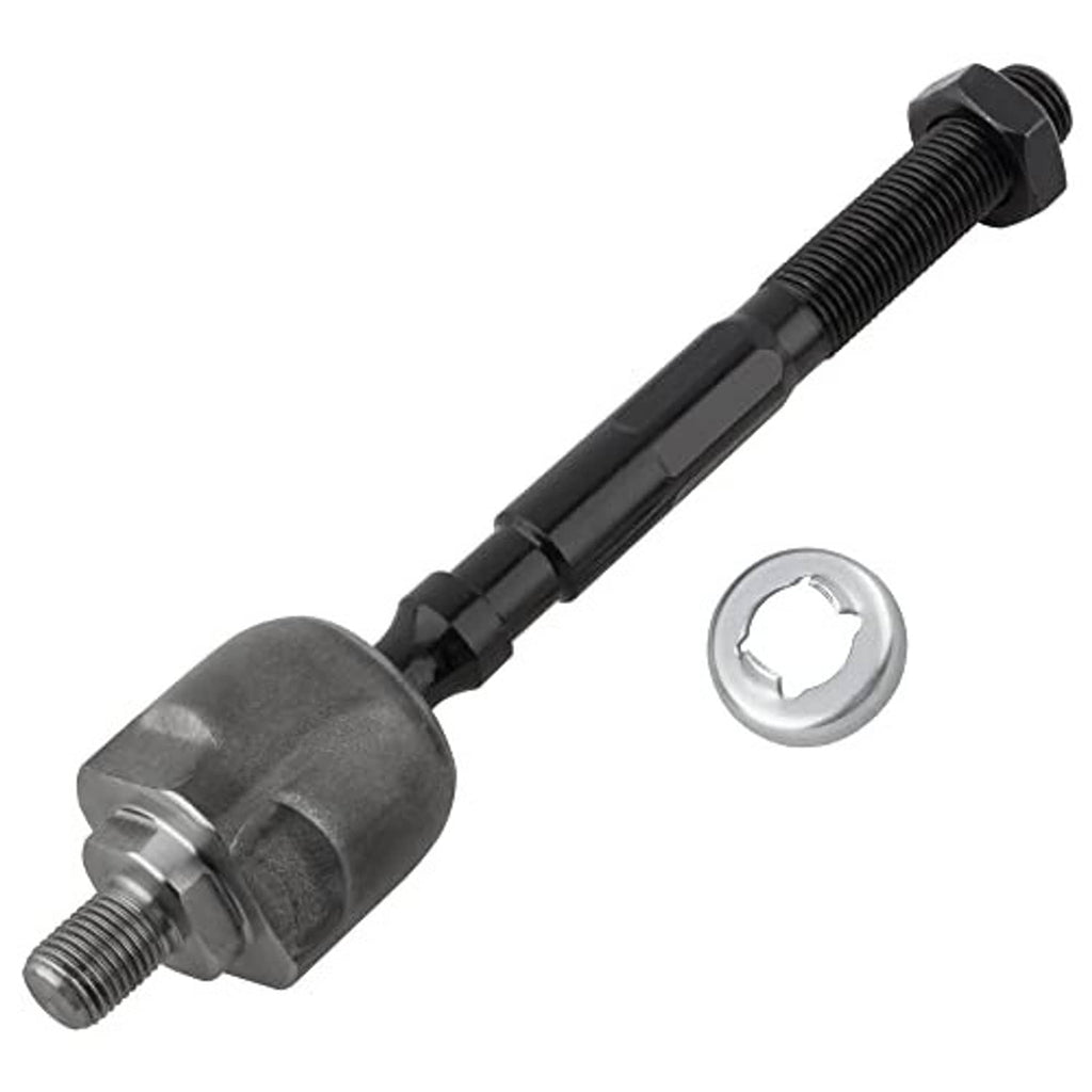 Single inner tie rod end with threaded stud and protective rubber boot