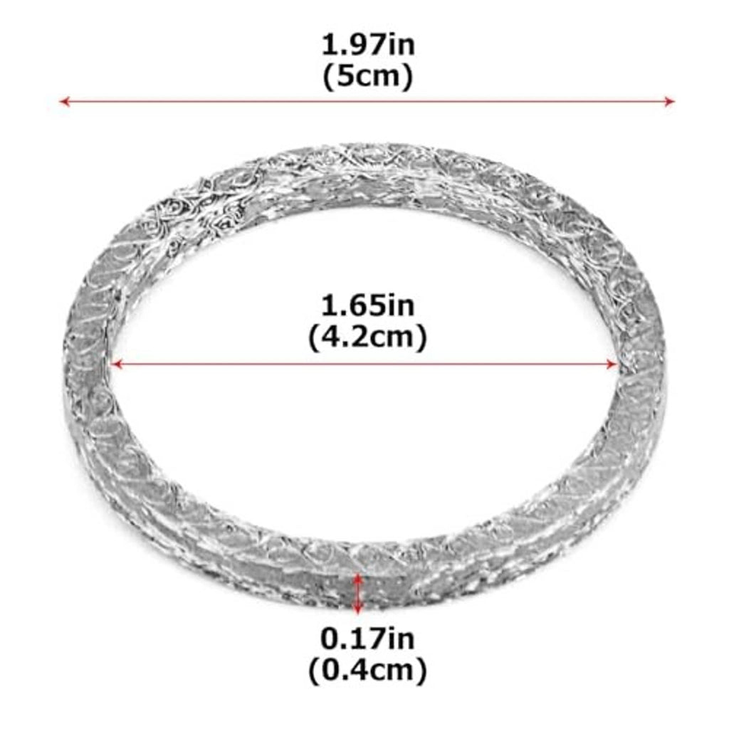 Steel mesh exhaust gasket ring: 1.97 in outer, 1.65 in inner
