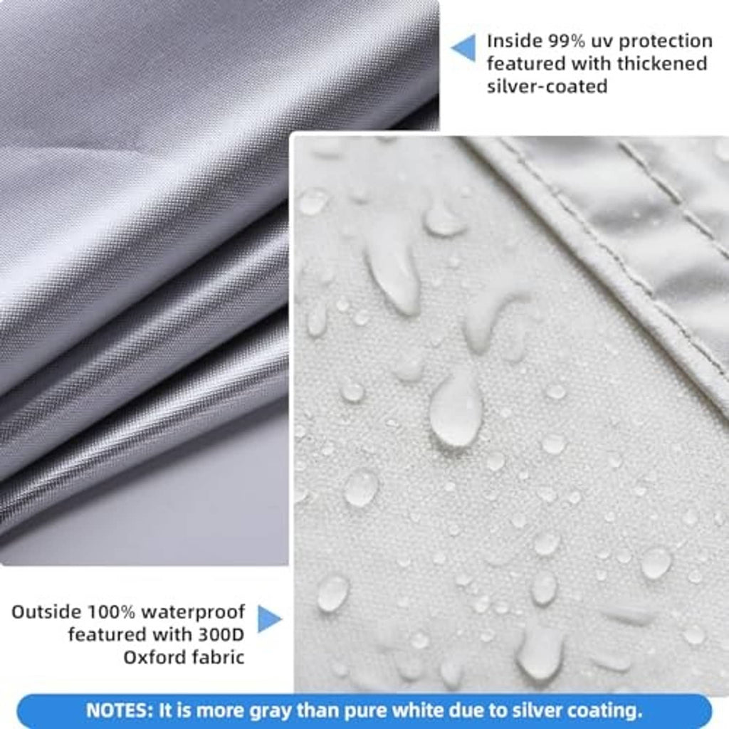 White waterproof oxford fabric canopy top material with visible water droplets