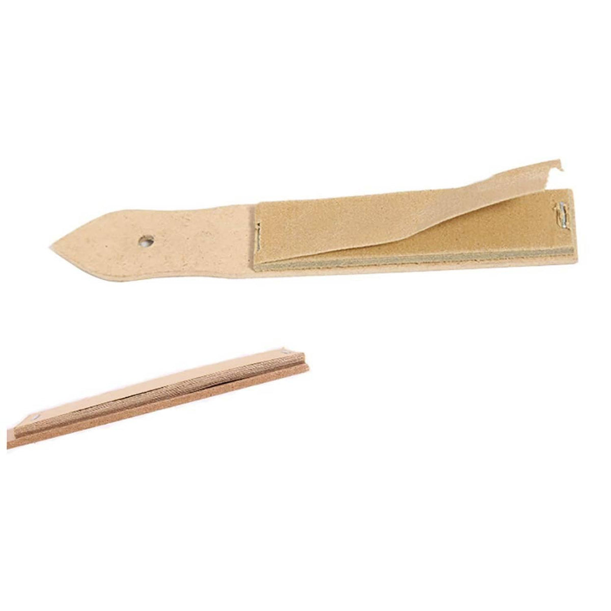 Sandpaper pencil pointer sharpener strip with spare strip piece