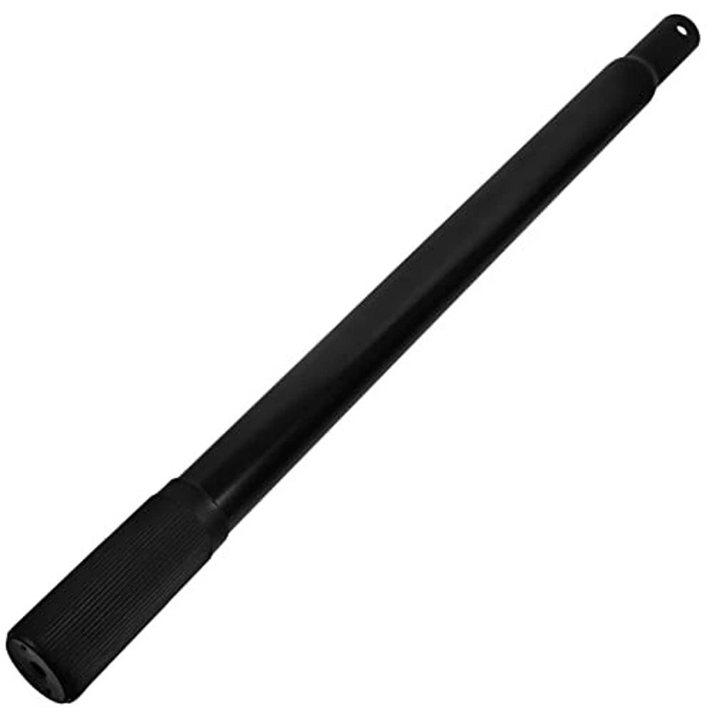 Black car jack handle replacement pole with textured grip and end mounting hole