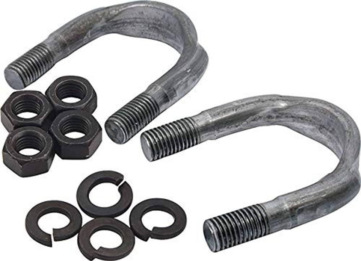 U-bolt kit with two U-shaped bolts, hex nuts, and washers for 1310 U-joint