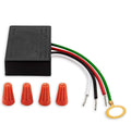 3-way touch dimmer repair kit: black control box with wire leads and orange caps