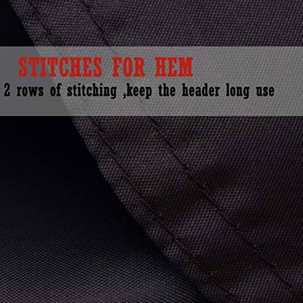Black POW-MIA flag with reinforced stitched header seam detail
