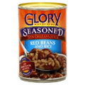 Glory Foods seasoned red beans and rice can, New Orleans style label, 15 oz