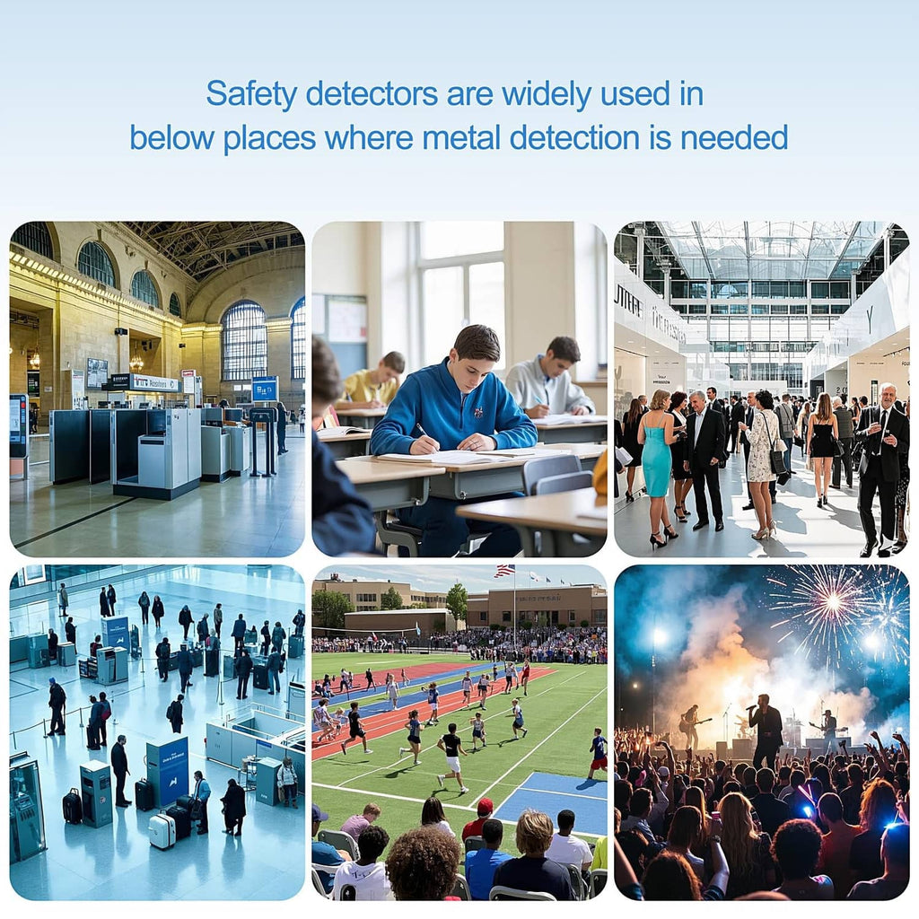 Metal detector security entrances and checkpoints in public venues
