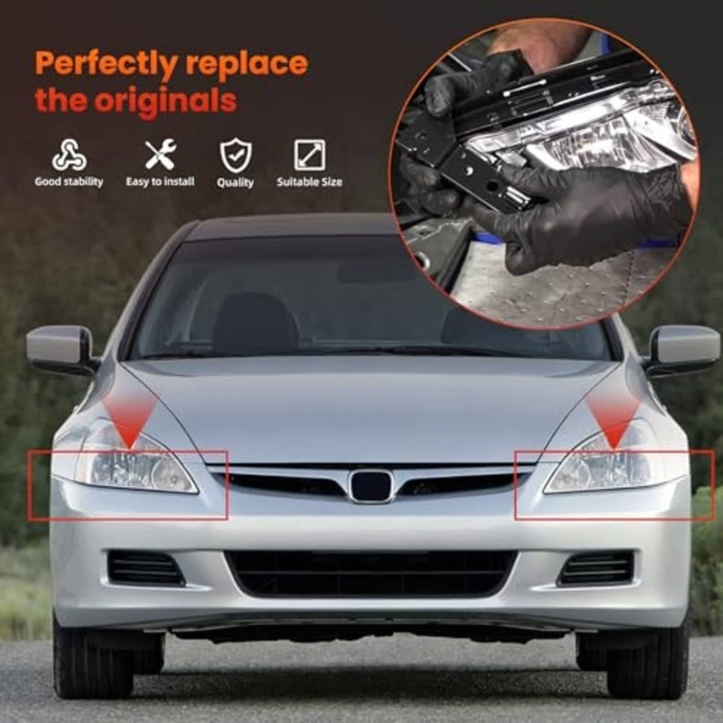 Black front bumper bracket mount retainer kit shown near headlight mounting area