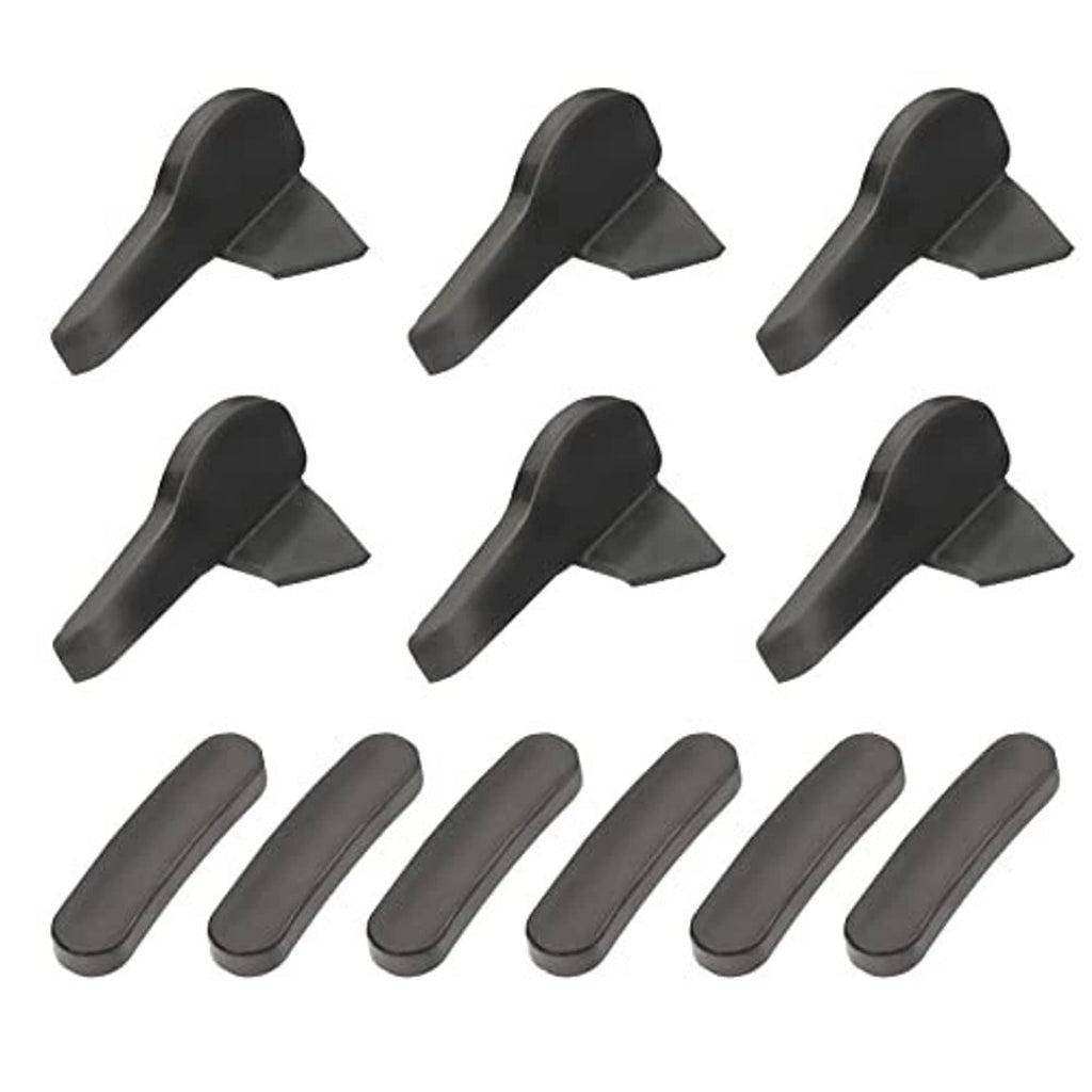 Black duckhead tire changer insert pieces, matching curved wedge ends set