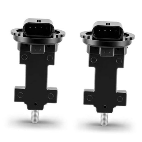 Black camshaft position sensor with 4-pin electrical connector and threaded mounting stud