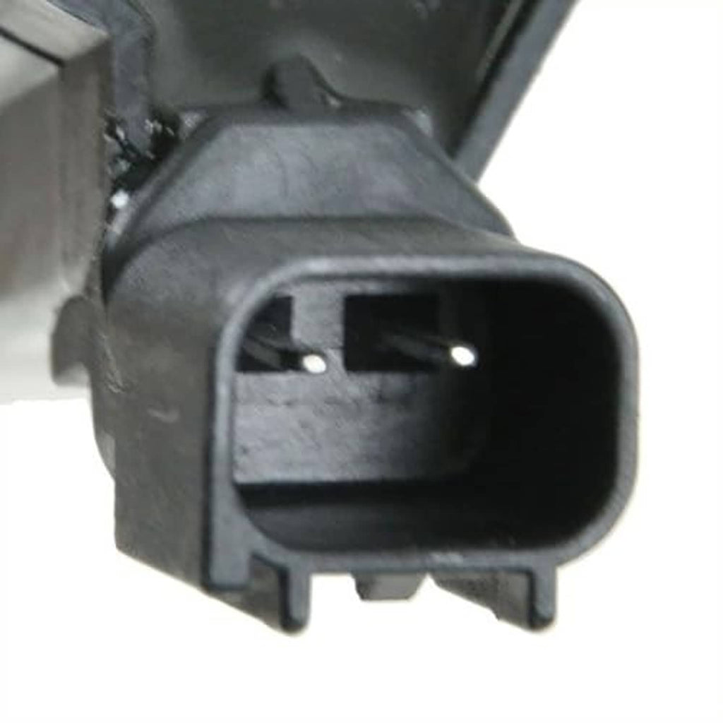 Door handle actuator connector end with rectangular terminal opening