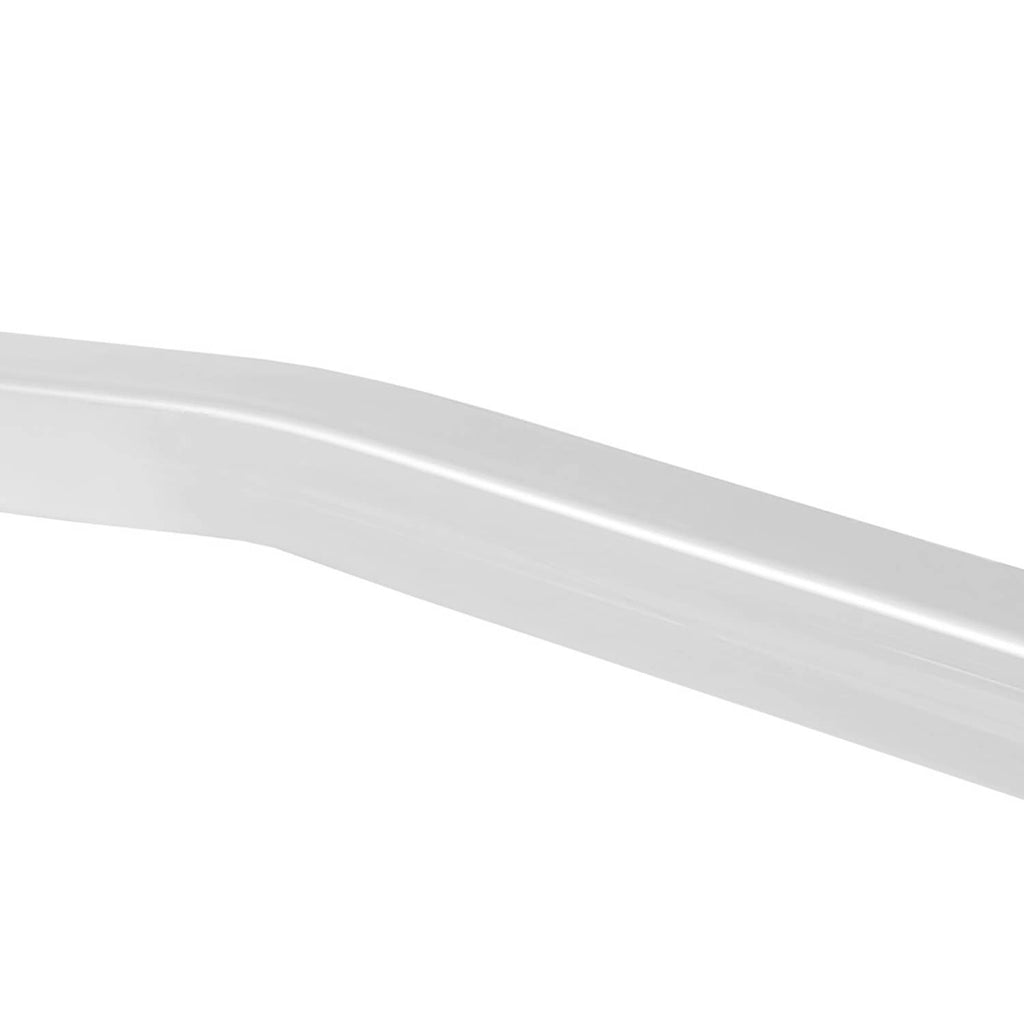 Silver square tube crossmember with V-bend shape, smooth side surface detail