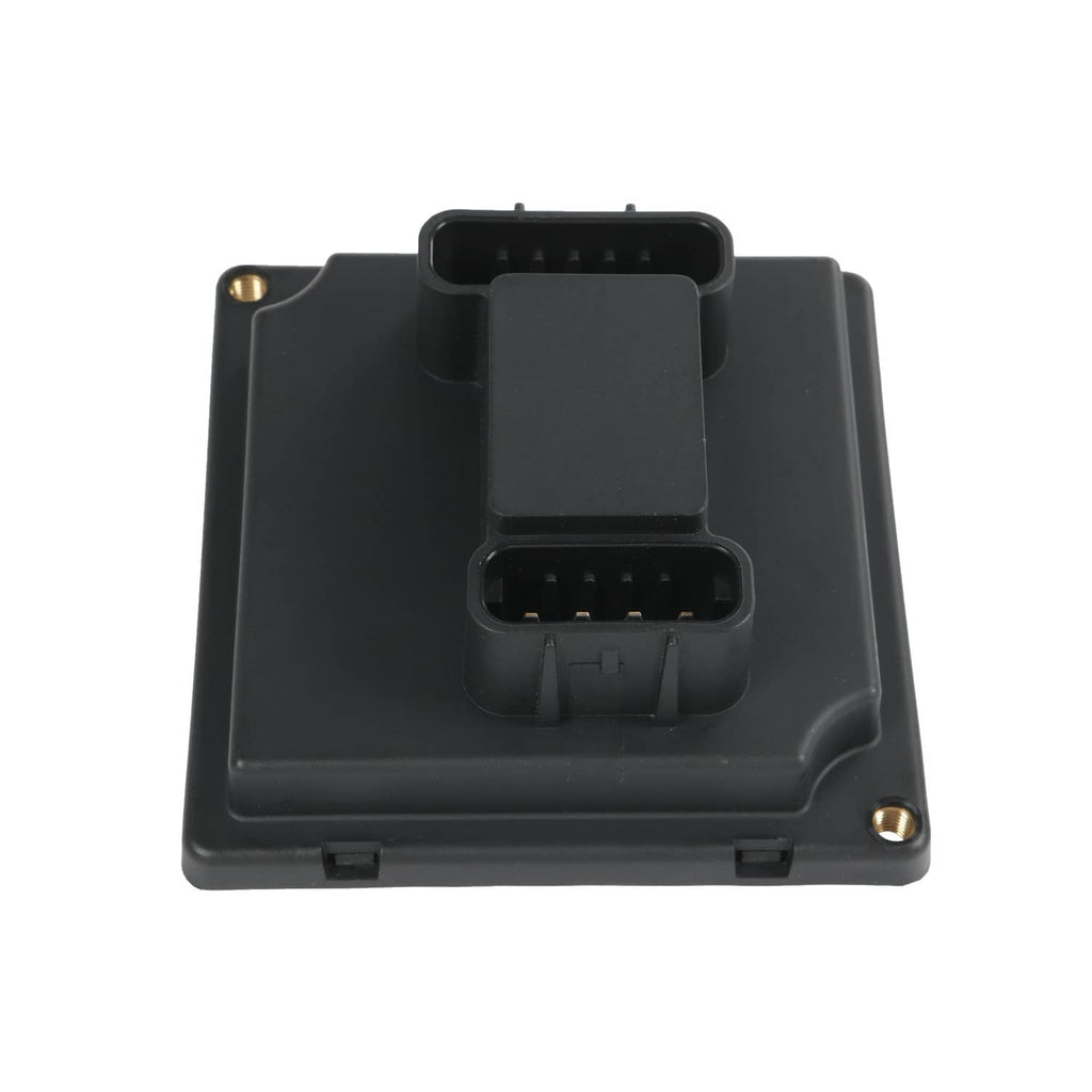 Headlight actuator control relay module with multi-pin connector and mounting tabs