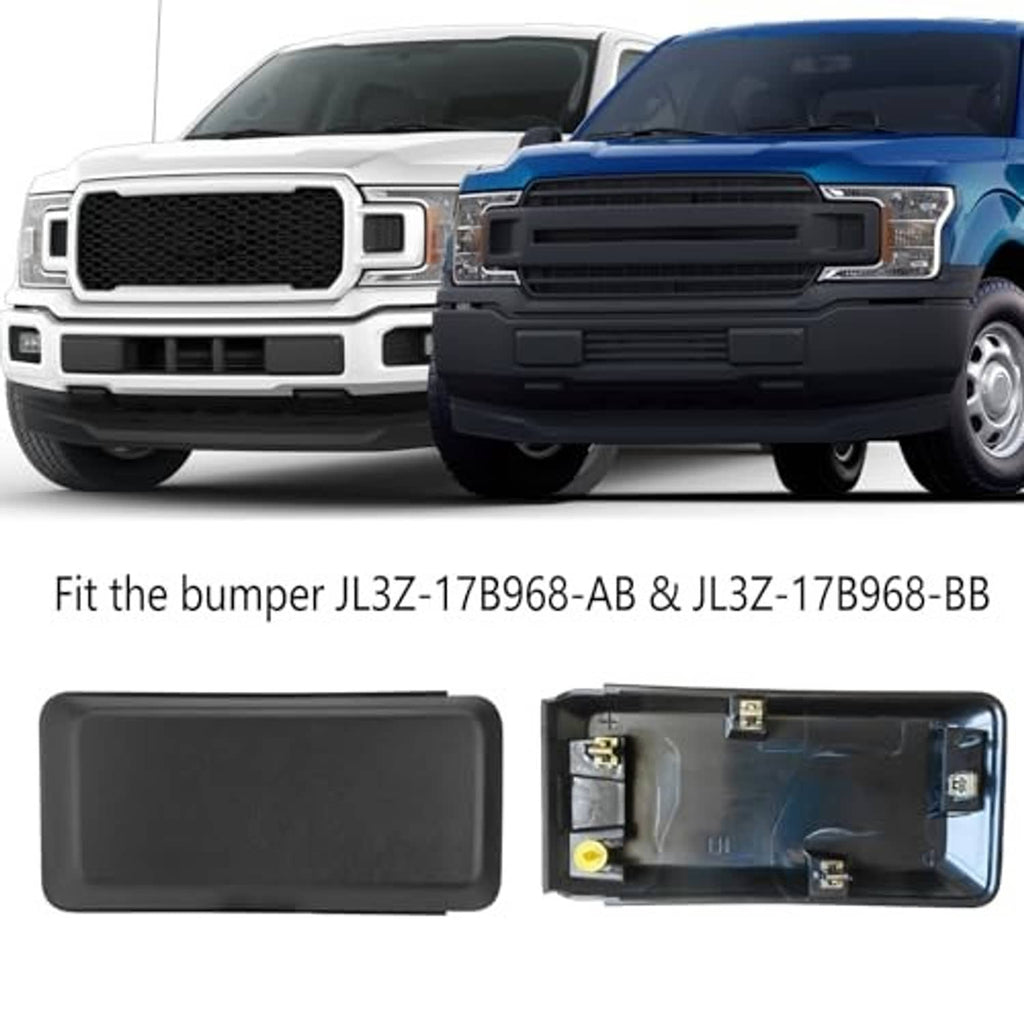Front bumper guard insert cover set, black outer shell with mounting points