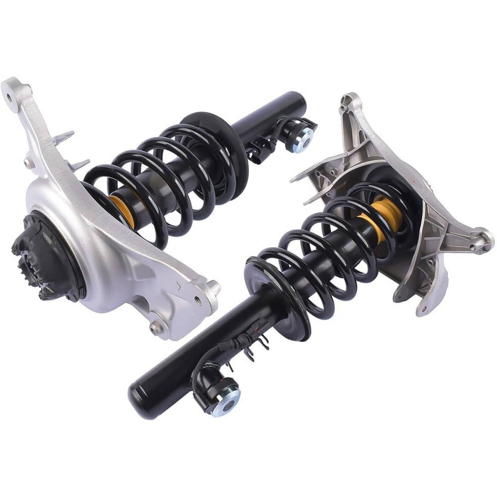 Front shock strut assembly set with electric damper, coil springs and metal mounts