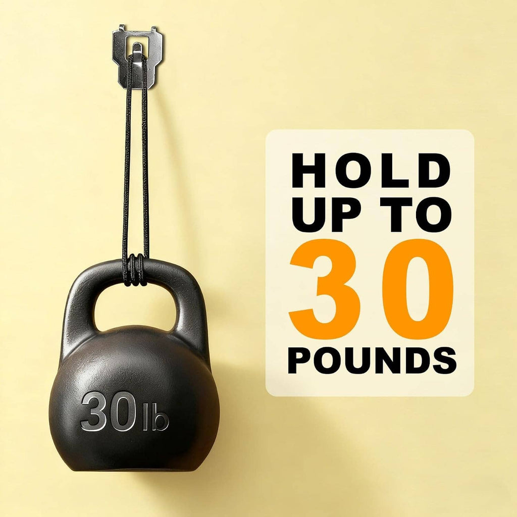 Black heavy-duty hanging hook with loop handle for wall picture mounting